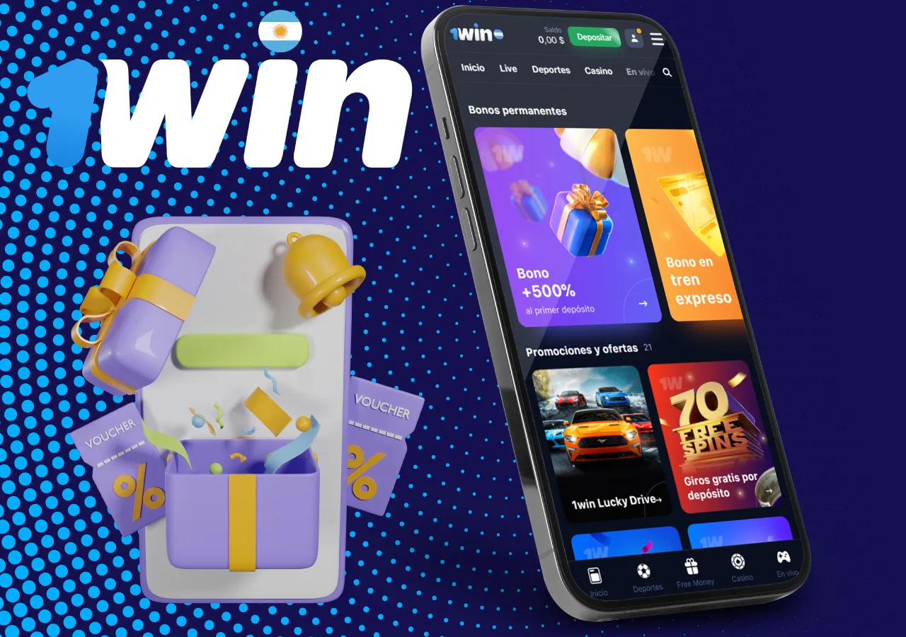 La instalación de la aplicación móvil 1win le permitirá recibir un bono adicional