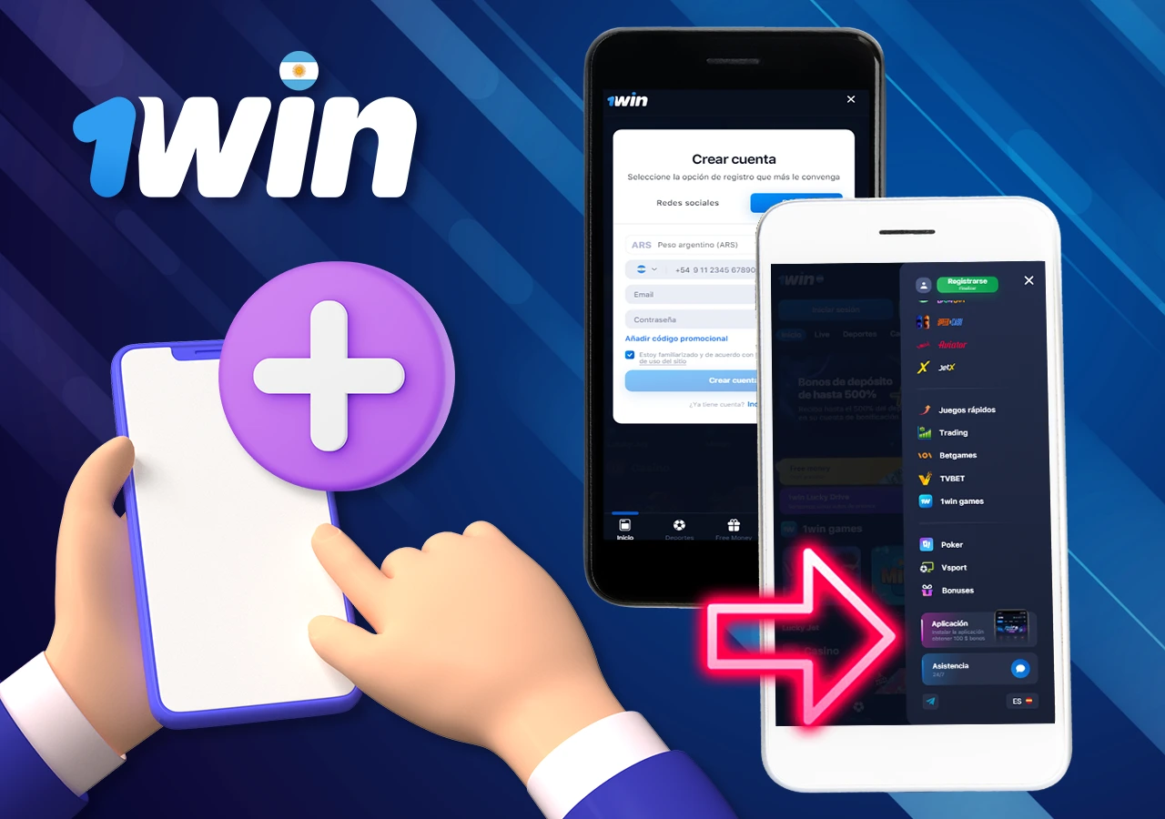 El proceso de registro en la aplicación no difiere del que se realiza en el navegador