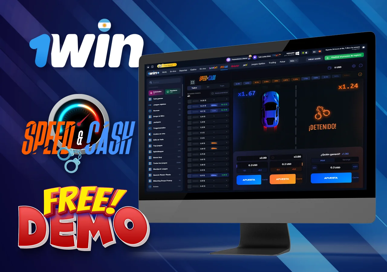 Con la versión demo, puedes probar a jugar a Speed-n-Cash sin riesgo de perder dinero