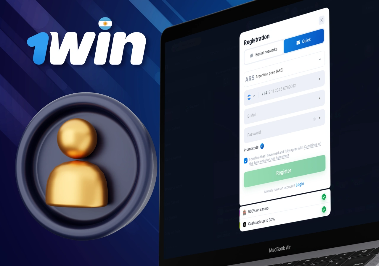 Registrar una cuenta para jugar en el casino online 1Win