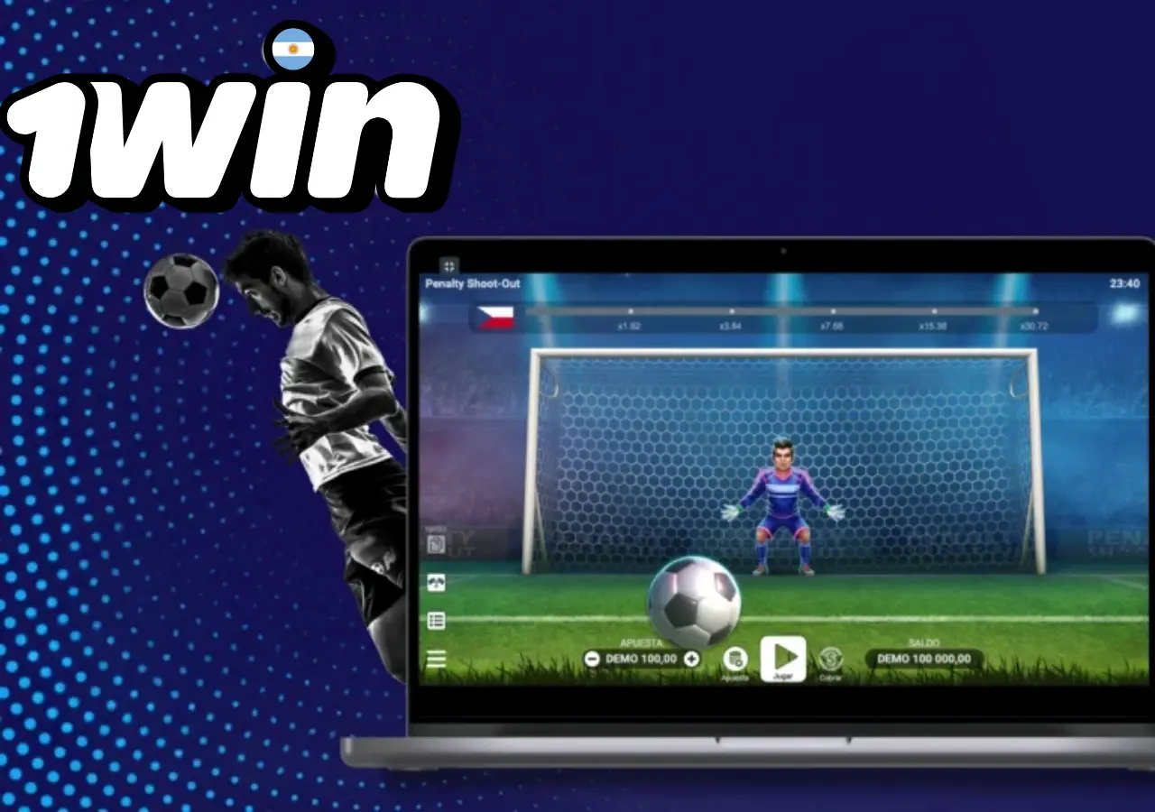 Juega al fútbol en línea Penalty Shoot Out en la plataforma 1Win
